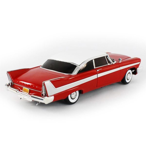 1/18 1958 Plymouth Christine -Tinted Windows Red Diecast Araba, AutoWorld AWSS102 - Görsel 4