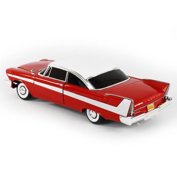 1/18 1958 Plymouth Christine -Tinted Windows Red Diecast Araba, AutoWorld AWSS102 - Görsel 3