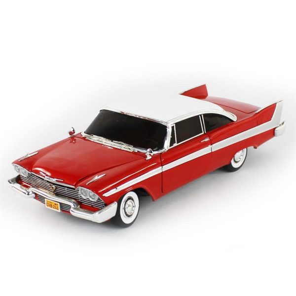 1/18 1958 Plymouth Christine -Tinted Windows Red Diecast Araba, AutoWorld AWSS102 - Görsel 2