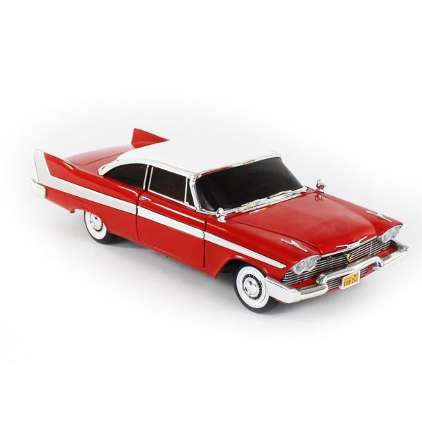 1/18 1958 Plymouth Christine -Tinted Windows Red Diecast Araba, AutoWorld AWSS102