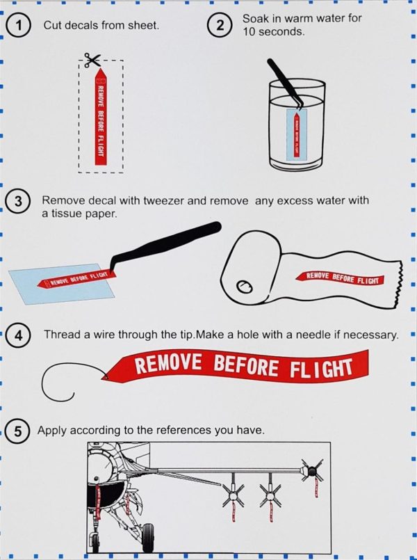 1/32 Remove Flight Tags 3 Boyutlu Dekal Çıkartma, Babibi B3D-0003 - Görsel 3