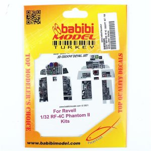1/32 RF-4C Revell İçin Kokpit Seti Dekal Çıkartma, Babibi BD3-0005