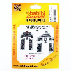 1/32 F4-E Revell İçin Eski (Geç) Kokpit Seti Dekal Çıkartma, Babibi BD3-0006