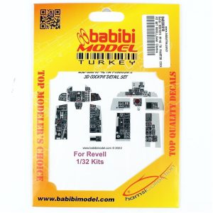 1/32 RF-4E TM Phantom Revell İçin Kokpit Seti Dekal Çıkartma, Babibi BD3-0010