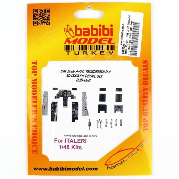 1/48 A-10C Thunderbolt II Italeri İçin Kokpit Seti Dekal Çıkartma, Babibi BD3-0011