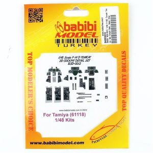 1/48 F-14D Tomcat Tamiya İçin Kokpit Seti Dekal Çıkartma, Babibi BD3-0012