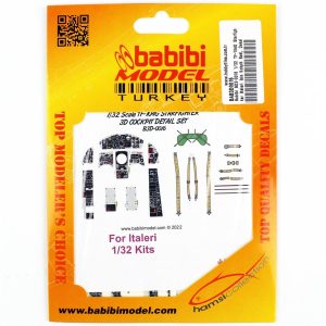 1/32 TF-104G Starfighter Italeri İçin Kokpit Seti Dekal Çıkartma, Babibi BD3-0016