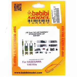 1/48 F-4E son ( geç ) Phantom II Hasegawa İçin Kokpit Seti Dekal Çıkartma, Babibi BD3-0019