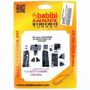 1/48 F-101B VOODOO Kitty Hawk İçin Kokpit Seti Dekal Çıkartma, Babibi BD3-0020