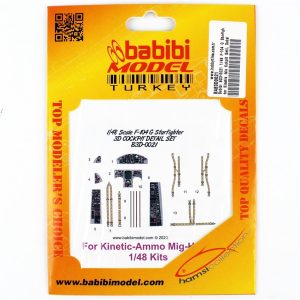 1/48 F-104 G Starfighter Kinetic İçin Kokpit Seti Dekal Çıkartma, Babibi BD3-0021