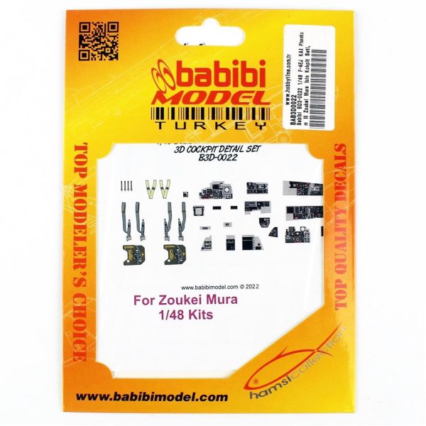 1/48 F-4EJ KAI Phantom II Zoukei Mura İçin Kokpit Seti Dekal Çıkartma, Babibi BD3-0022