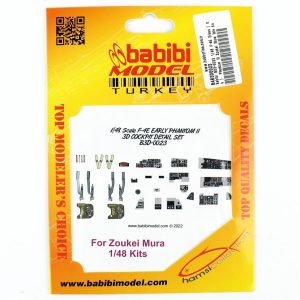 1/48 F-4E Erken ( İlk ) Phantom II Zoukei Mura İçin Kokpit Seti Dekal Çıkartma, Babibi BD3-0023