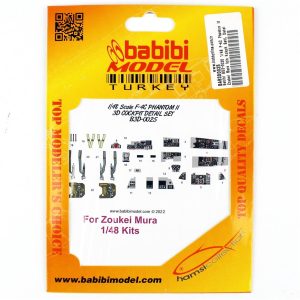 1/48 F-4C Phantom II Zoukei Mura İçin Kokpit Seti Dekal Çıkartma, Babibi BD3-0025