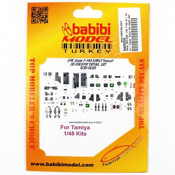 1/48 F-14A İlk ( Erken ) Tomcat Tamiya İçin Kokpit Seti Dekal Çıkartma, Babibi BD3-0028