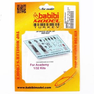 1/32 F-16C Blok 40-42 Geç ( Son ) Academy İçin Kokpit Seti Dekal Çıkartma, Babibi BD3-0037