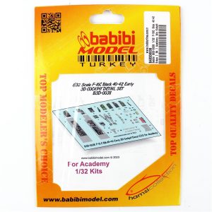 1/32 F-16C Blok 40-42 Erken ( İlk ) Academy İçin Kokpit Seti Dekal Çıkartma, Babibi BD3-0038