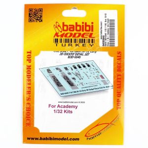 1/32 F-16C Blok 50-52 Erken ( İlk ) Academy İçin Kokpit Seti Dekal Çıkartma, Babibi BD3-0040
