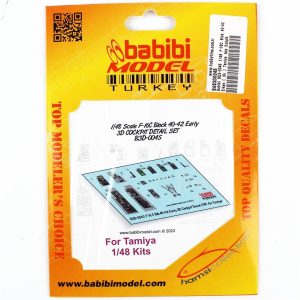 1/48 F-16C Blok 40-42 Erken ( İlk ) Tamiya İçin Kokpit Seti Dekal Çıkartma, Babibi BD3-0045