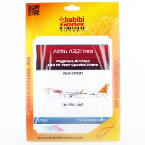 1/144 Pegasus Hava Yolları Airbus A-321 neo 100.yıl özel boyama Decal Çıkartma, Babibi DAT01191