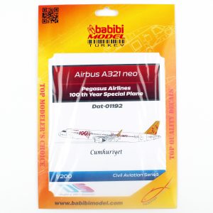 1/200 Pegasus Hava Yolları Airbus A-321 neo 100.yıl özel boyama Decal Çıkartma, Babibi DAT01192