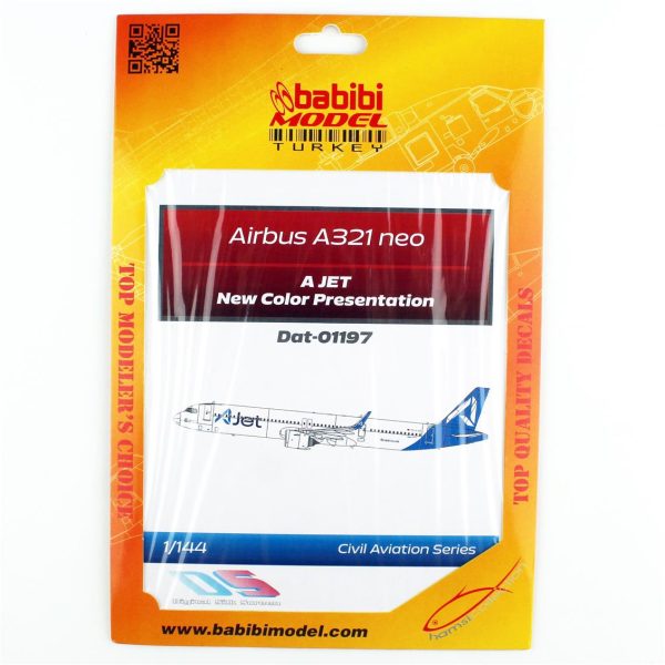 Babibi DAT01197 1/144 A Jet Airbus A-321 neo Yeni Logolu Decal Çıkartma - Görsel 2