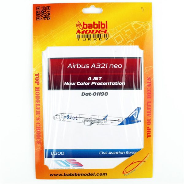 Babibi DAT01198 1/200 A Jet Airbus A-321 neo Yeni Logolu Decal Çıkartma - Görsel 2