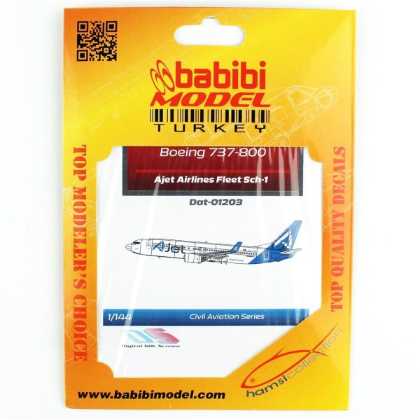 Babibi DAT01203 1/144 A Jet Boeing 737-800 Filo Şema-1 Decal Çıkartma - Görsel 2