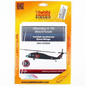 1/35 Sikorsky S-70 Black Hawk Türk Askeri Polisi Çelik Kanatlar Dekal Çıkartma, Babibi DBT-01359