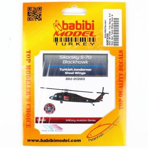 1/144 Sikorsky S-70 Black Hawk Türk Askeri Polisi Çelik Kanatlar Dekal Çıkartma, Babibi DBT-01360