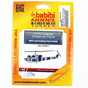 1/32 UH-1H Irak Türk Hava Kuvvetleri Mavi Kamuflajı Dekal Çıkartma, Babibi DBT-01367