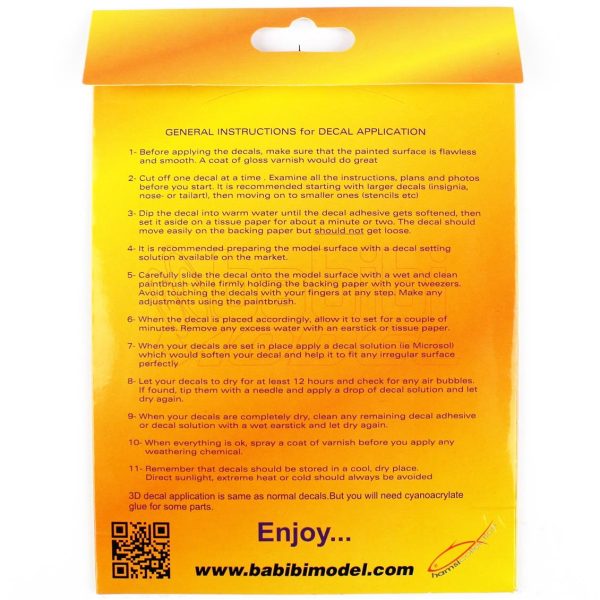 1/72 RF-4E Terminator Işık Projesi Özel Boyama Decal Set Kırmızı Dekal Çıkartma, Babibi DBT-01375 - Görsel 2