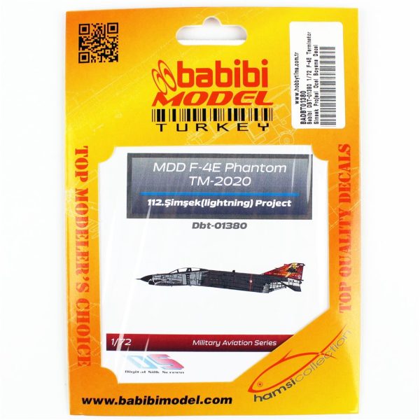 1/72 F-4E Terminator Şimşek Projesi Özel Boyama Dekal Çıkartma, Babibi DBT-01380