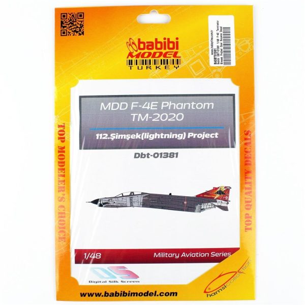 1/48 F-4E Terminator Şimşek Projesi Özel Boyama Dekal Çıkartma, Babibi DBT-01381