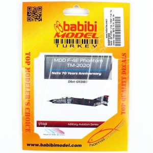 1/144 TURAF F-4E Terminator Panter NATO 70.Yıl Özel Şema Dekal Çıkartma, Babibi DBT-01383