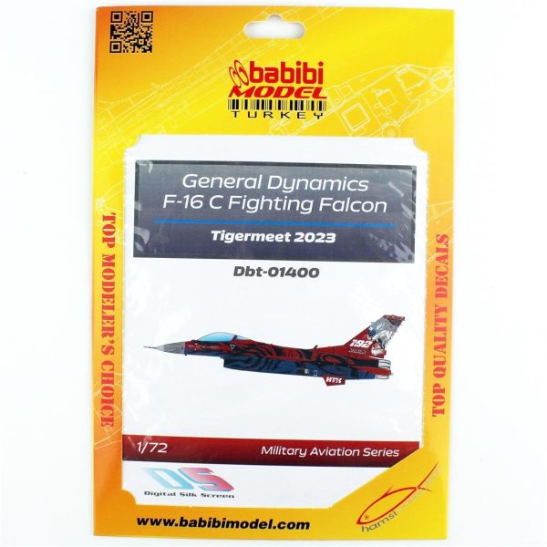 Babibi DBT01400 1/72 F-16C Fighting Falcon Tigermeet 2023 Decal Çıkartma - Görsel 2
