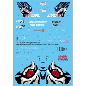 Babibi DBT01400 1/72 F-16C Fighting Falcon Tigermeet 2023 Decal Çıkartma
