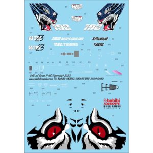 Babibi DBT01401 1/48 F-16C Fighting Falcon Tigermeet 2023 Decal Çıkartma