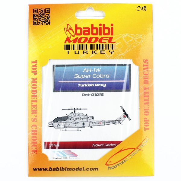 1/144 AH-1W Süper Kobra Türk Deniz Kuvvetleri Decal Çıkartma, Babibi DNT01018