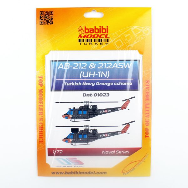 1/72 AB-212 & AB-212 ASW ( UH-1N) Türk Deniz Kuvvetleri Decal Çıkartma, Babibi DNT01023