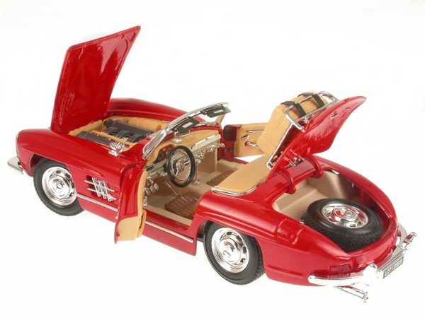1/18 1954 Mercedes Benz 300SL Kırmızı Diecast Araba, Bburago 12047 - Görsel 4