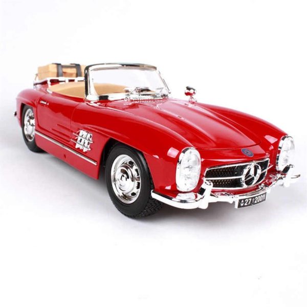1/18 1954 Mercedes Benz 300SL Kırmızı Diecast Araba, Bburago 12047 - Görsel 3