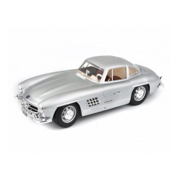1/18 1957 Mercedes Benz 300SL Gümüş Diecast Araba, Bburago 12049