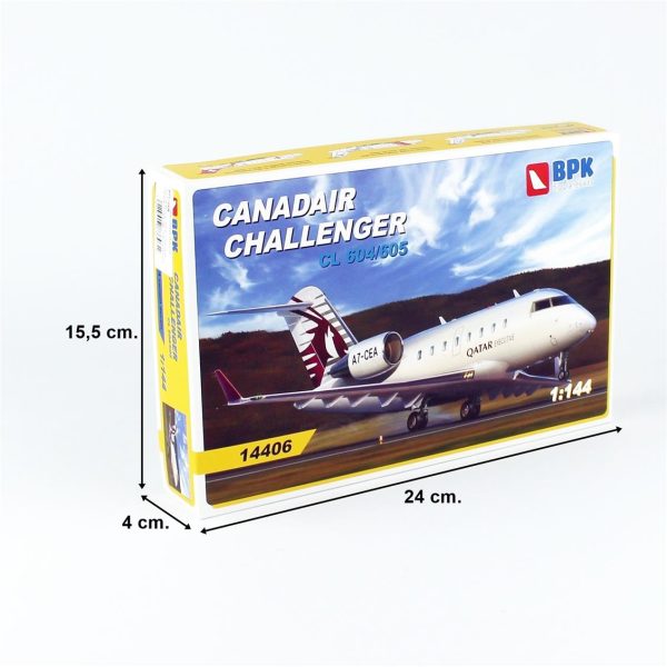 Big Planes Kits 14406 1/144 Canadair Challenger CL604/605 Yolcu Uçağı Plastik Model Kiti - Görsel 4