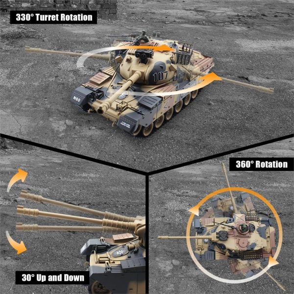 Alman Tıger Uzaktan Kumandalı Boncuk Atarak Savaşan Tank, Brother 70792054 - Görsel 4