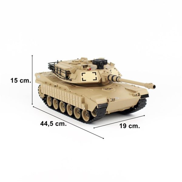 USA M1A2 Desert Yellow Uzaktan Kumandalı Boncuk Atarak Savaşan Tank, Brother 70792071 - Görsel 5