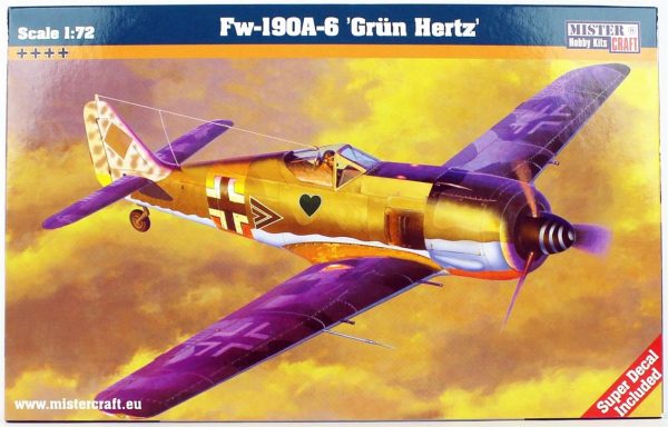 1/72 Fw-190A-6 (Grun Hertz) Savaş Uçağı Maketi, Mister Craft C003