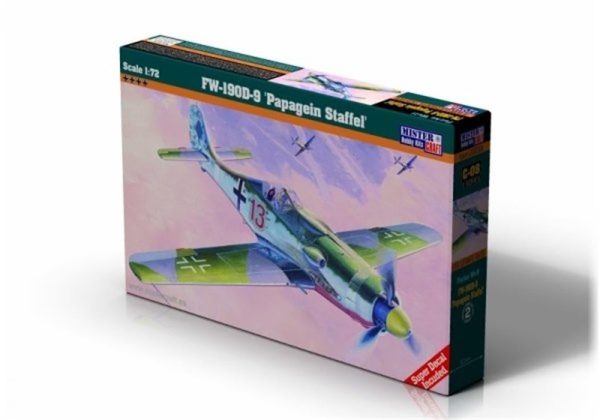 1/72 Fw-190D-9 (Papagein Staffel) Savaş Uçağı Maketi, Mister Craft C008