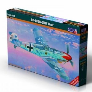 1/72 BF-109G-5R6 (Roten Jager) Savaş Uçağı Maketi, Mister Craft C108