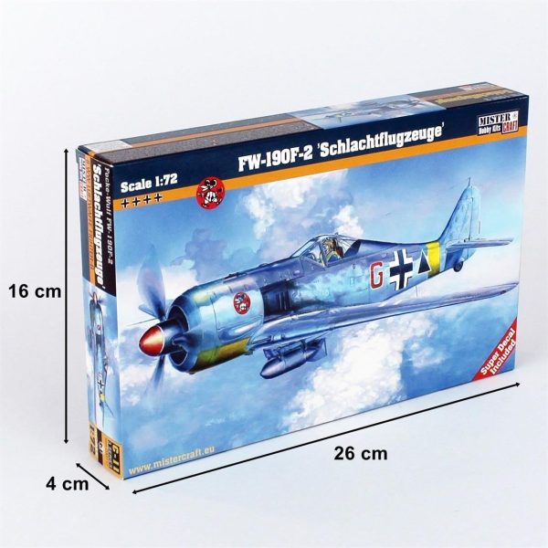 1/72 Fw-190F-2 (Schlachtflugzeuge) Savaş Uçağı Maketi, Mister Craft C011 - Görsel 5