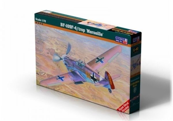 1/72 BF-109F-4/trop (Marseille) Savaş Uçağı Maketi, Mister Craft C040